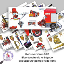 Charger l&#39;image dans la galerie, 2011 - Blocs souvenirs n° 59/64 - Bicentenaire de la Brigade des Sapeurs-pompiers de Paris   - Neuf **
