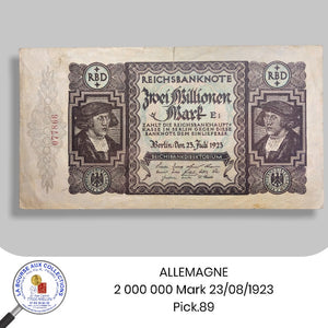 ALLEMAGNE - 2 000 000 Mark 23/08/1923 - Pick.89