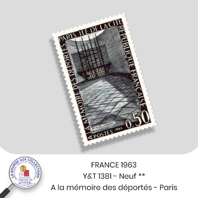 1963 - Y&T 1381 - A la mémoire des déportés - Paris - Neuf **