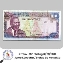 Charger l&#39;image dans la galerie, KENYA - 100 Shilling 01/08/1978 - Pick18
