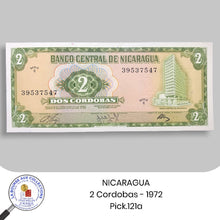 Charger l&#39;image dans la galerie, NICARAGUA - 2 CORDOBAS  1972 - Pick.121a - NEUF / UNC
