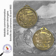 Charger l&#39;image dans la galerie, Médaille commémorative de la Légion étrangère - Bataille de Camerone 30 avril 1863
