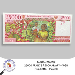 MADAGASCAR - 25000 Francs/5000 Ariary - 1998 - Pick.82