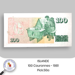 ISLANDE - 100 Couronnes - 1981 . Pick.50a - NEUF/UNC