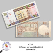 Charger l&#39;image dans la galerie, CUBA - 10 Pesos convertibles - 2008 - Pick.FX49c
