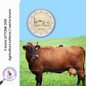 2 euro LETTONIE 2016 - Agriculture Lettone / Vache brune