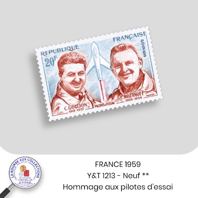 1959 - Y&T 1213 - Hommages aux pilotes d'essai - Neuf **