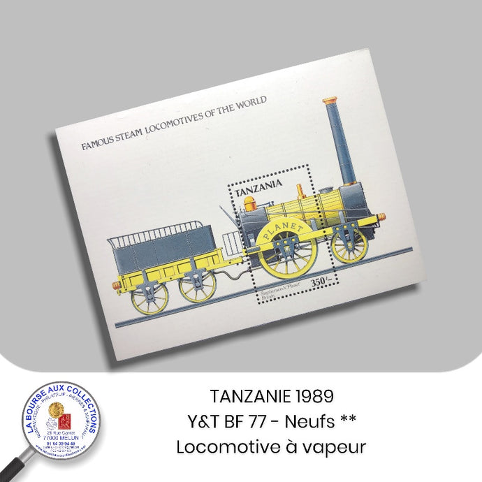 TANZANIE 1989 - Y&T BF 77 - Locomotive à vapeur - NEUF **