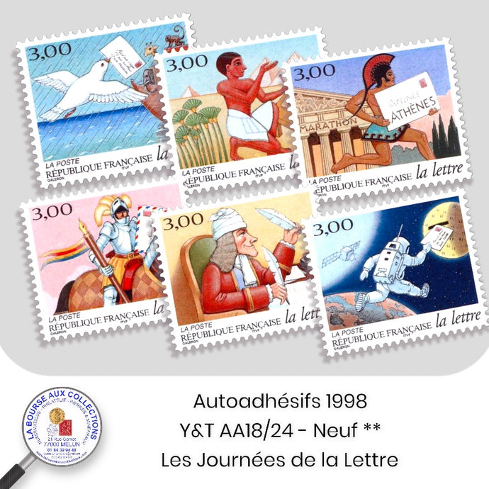 1998 - Autoadhésifs -  Y&T n°  AA 18/23 (3156/3161) - Les Journées de la Lettre - Neuf **