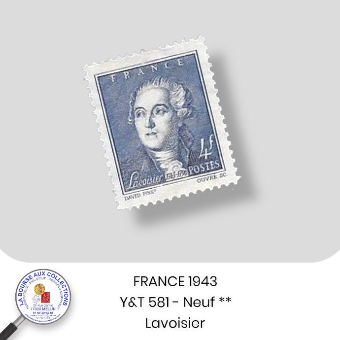 1943 - Y&T 581 - Antoine Laurent de Lavoisier- Neuf **