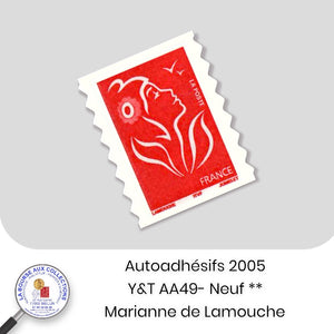 2005 - Autoadhésifs -  Y&T n° AA 49 (3744) -  Marianne de Lamouche - Neuf **