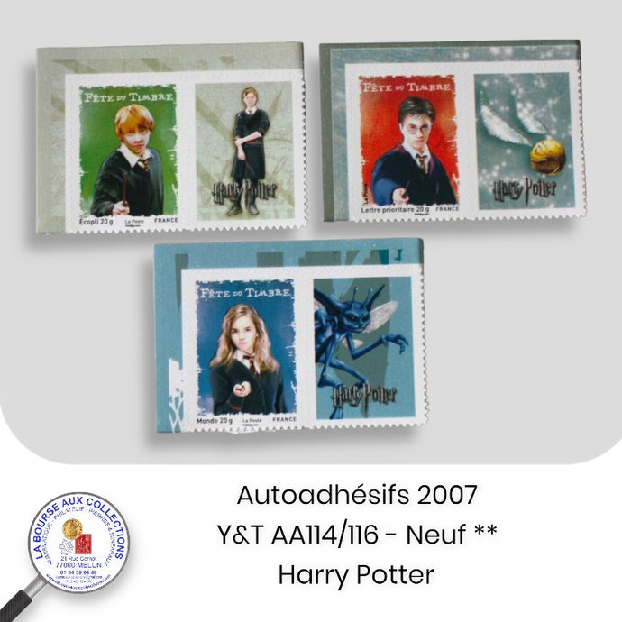 2007 - Autoadhésifs -  Y&T n° AA 114/116 (4048A/4026A) - Harry Potter - Neufs **