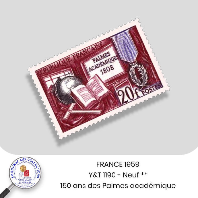 1959 - Y&T 1190 - 150 ans des Palmes  académiques - Neuf **