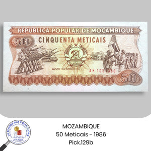 MOZAMBIQUE - 50 METICAIS - 1986 - Pick.129b - NEUF / UNC