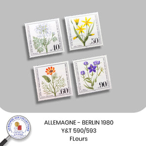 ALLEMAGNE-BERLIN 1980 - Y&T 590/594 - Fleurs – Neufs **
