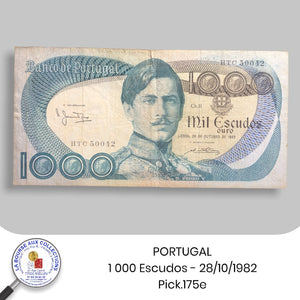 PORTUGAL - 1 000 ESCUDOS 26/10/1982  - Pick.175e