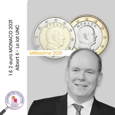 1 & 2 euro MONACO 2021 Albert II