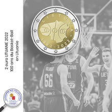 Charger l&#39;image dans la galerie, 2 euro LITUANIE 2022 - 100 ans du Basket-Ball en Lituanie.
