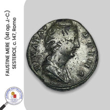 Charger l&#39;image dans la galerie, FAUSTINE MERE  (141 ap. J.-C.) - SESTERCE, c. 147, Rome
