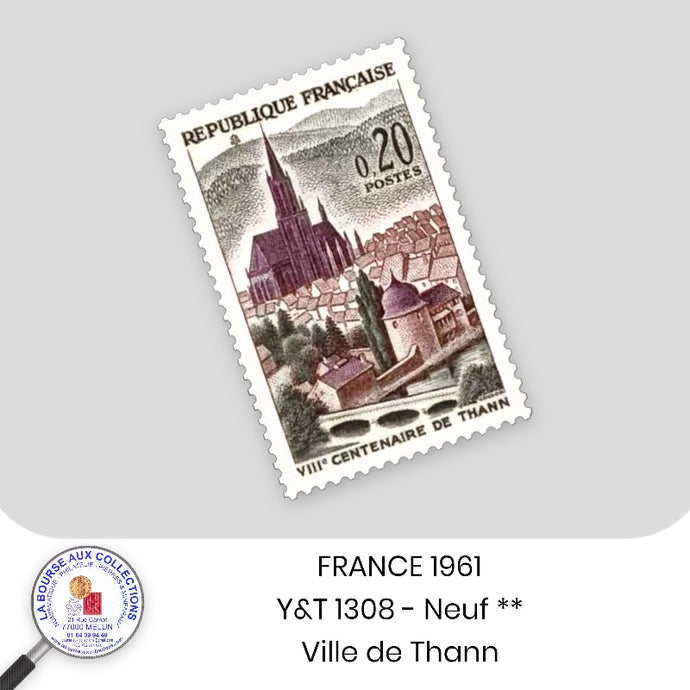 1961 - Y&T 1308 - 8ème centenaire de la ville de Thann- Neuf **