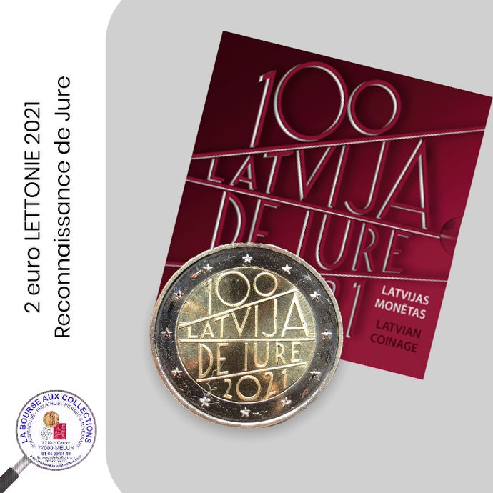 2 euro LETTONIE 2021 - 100ème anniversaire de la reconnaissance de jure de la Lettonie
