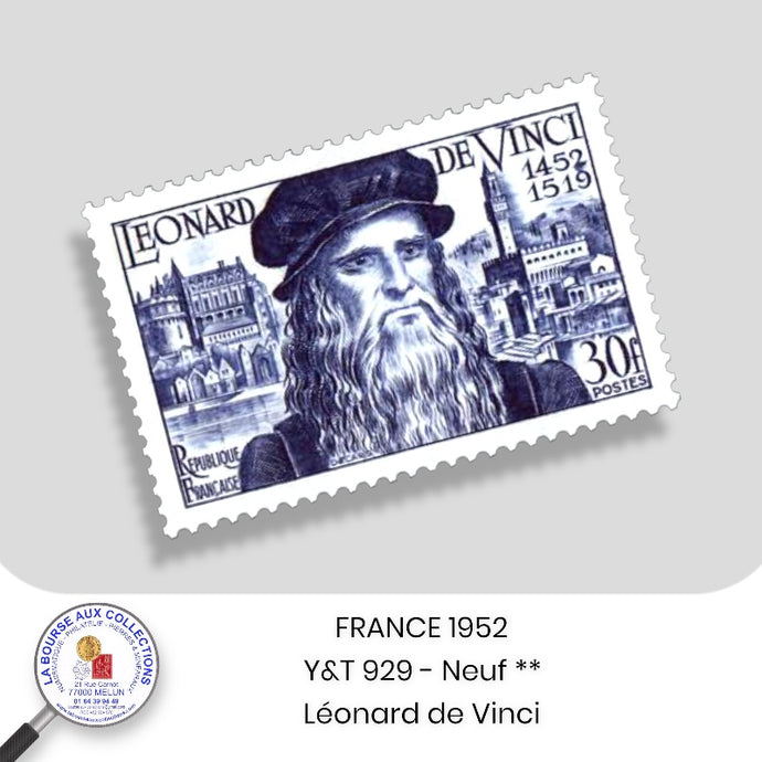 1952 - Y&T 929 - 500 ans de la naissance de Léonard de Vinci - Neuf **