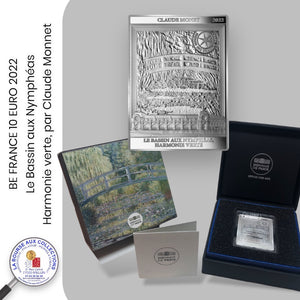 Coffret BE 10 euro FRANCE 2022 - Le Bassin aux Nymphéas, harmonie verte par Claude Monet