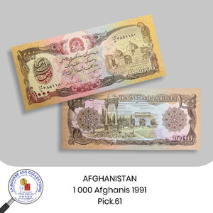 AFGHANISTAN - 1 000 Afghanis 1991 - Pick.61 - NEUF / UNC