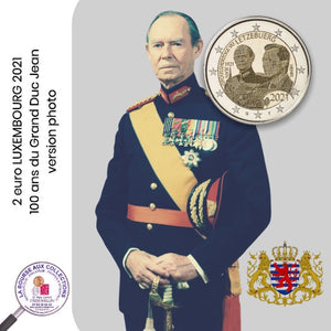 2 euro LUXEMBOURG 2021 - 100e anniversaire de la naissance du grand-duc Jean, 2 versions