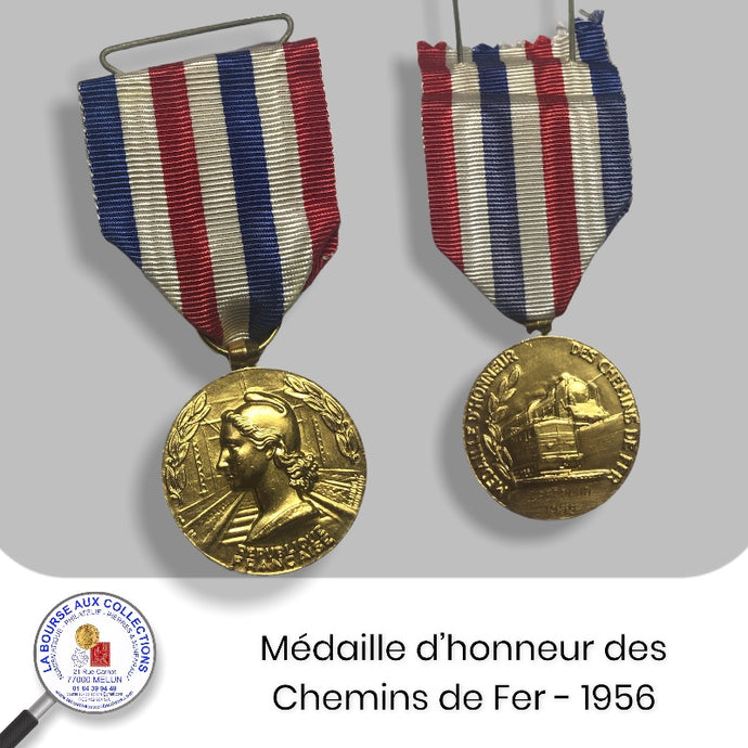 Médaille d'honneur des Chemins de Fer, 3ème modèle (1953/1977) - 1956