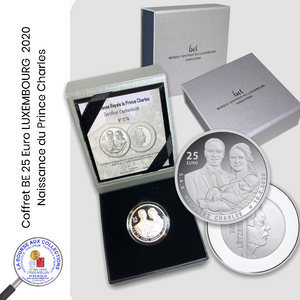 Coffret BE - 25 euros Argent Luxembourg 2020 - Naissance du Prince Charles