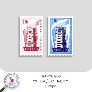 1956 - Y&T 1076/1077 - Europa - Neuf **