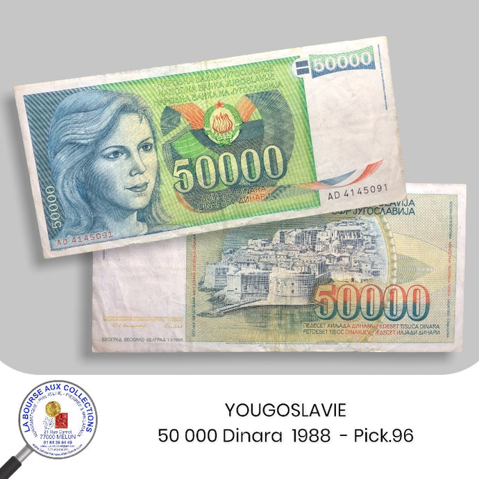 YOUGOSLAVIE - 50 000 Dinara  1988  - Pick.96