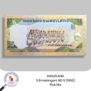 SWAZILAND - 5 Emalangeni ND 5 (1995) - Pick.14a - NEUF / UNC