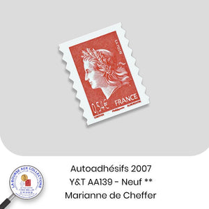 2007 - Autoadhésifs -  Y&T n° AA 139 (4109) - Marianne de Cheffer - Neufs **