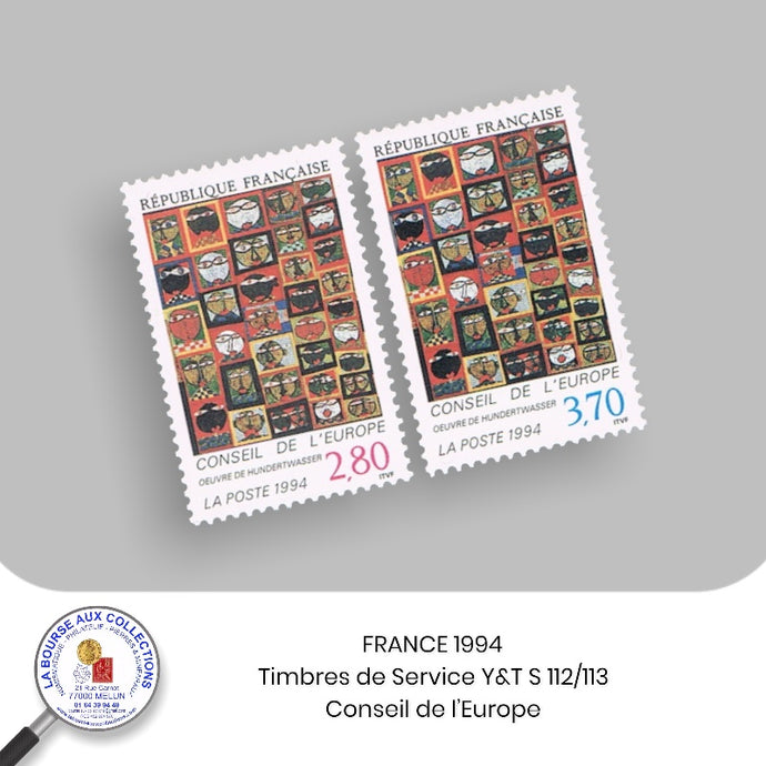 1994 - Y&T S 112/113 - Conseil de l'Europe - Neuf **