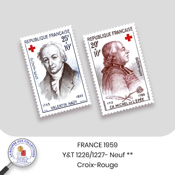 1959 - Y&T 1226/1227 - Au profit de la Croix-Rouge - Neuf **