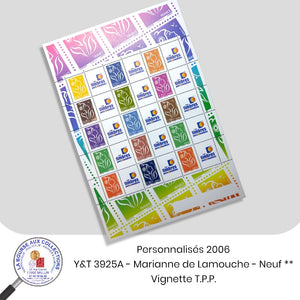 Personnalisés 2006 - Y&T F3925A - Marianne de Lamouche / Vignette T.P.P. - NEUF **