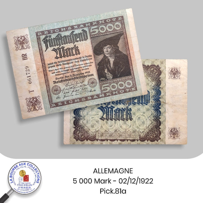 ALLEMAGNE - 5 000 Mark - 02/12/1922 - Pick.81a