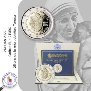BU 2 euro VATICAN 2022  – 25 ans de la mort de Mère Teresa