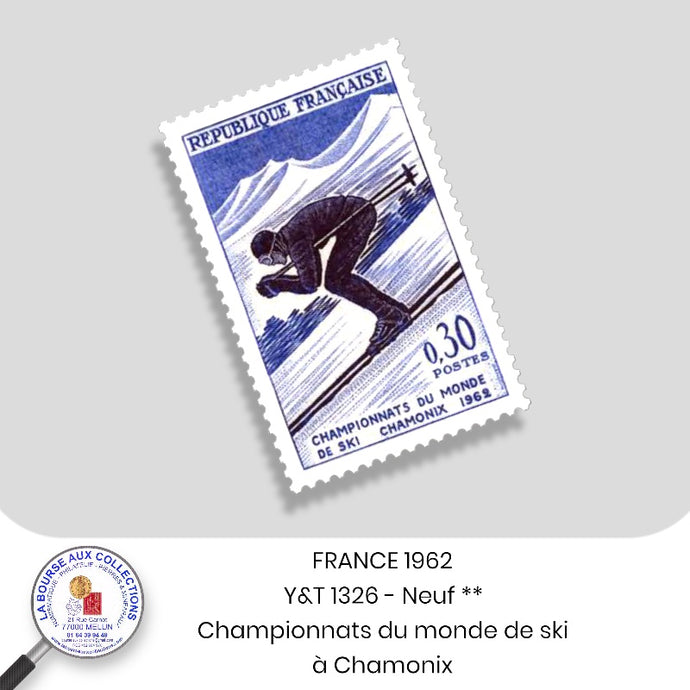 1962 - Y&T 1326 - Championnats du monde de ski à Chamonix - Neuf **