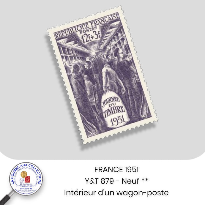 1951 - Y&T 879 - Journée du timbre / Wagon-postal- Neuf **
