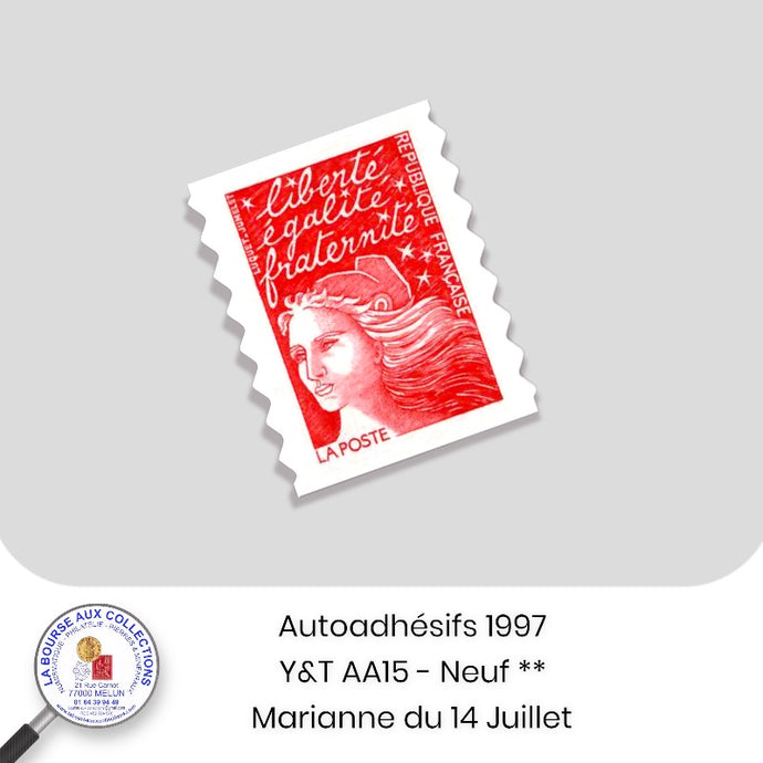 1997 - Autoadhésifs -  Y&T n°  AA 15 (3085) -  Marianne du 14 Juillet - Neuf **