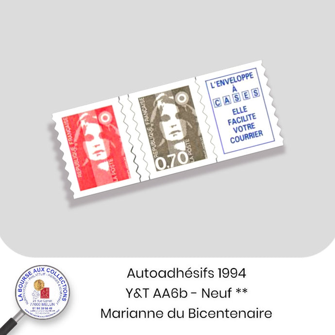 1994 - Autoadhésifs -  Y&T n°  AA 6b (2873b) -  Marianne du bicentenaire - Neuf **