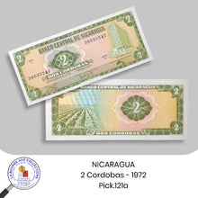 Charger l&#39;image dans la galerie, NICARAGUA - 2 CORDOBAS  1972 - Pick.121a - NEUF / UNC
