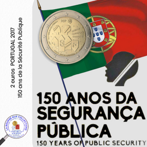 2 euro PORTUGAL 2017 - 150 ans de la Sécurité Publique