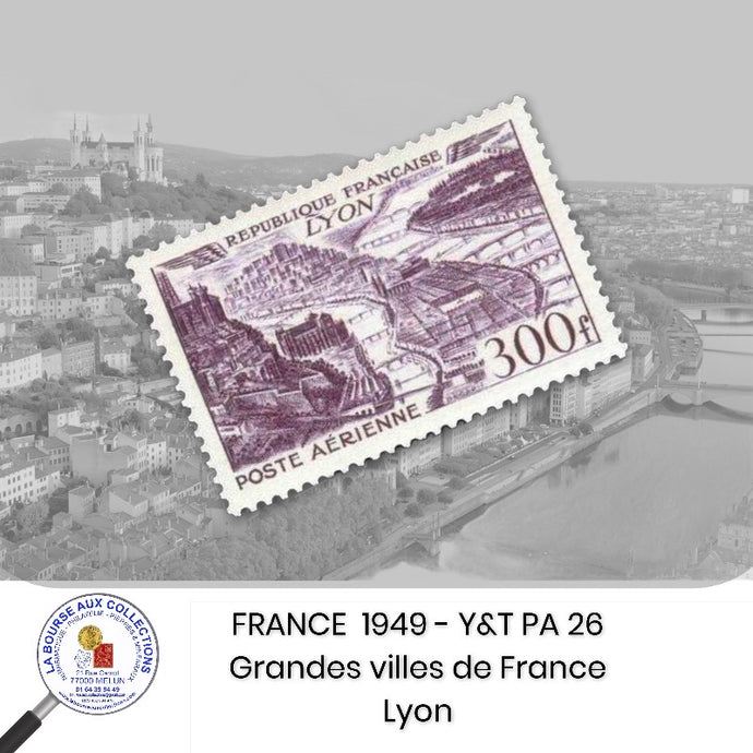1949 - Y&T PA 26 - Grandes villes de France : Lyon - Violet  - NEUF **