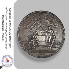 Charger l&#39;image dans la galerie, RÉVOLUTION FRANCAISE. 5 mai 1789/5 novembre 1799 - Médaille Confédération des François. ASSEMBLÉE NATIONALE. 14 juillet 1790
