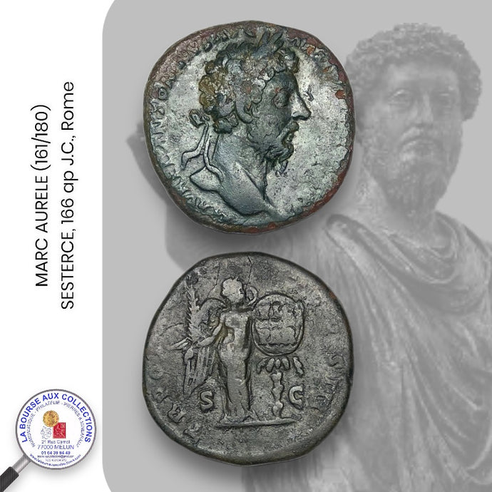 MARC AURELE (161/180) - SESTERCE, 166 ap J.C., Rome