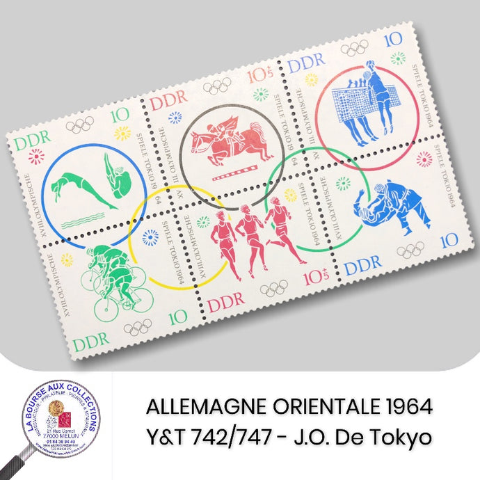 ALLEMAGNE DE L'EST -  1964 - Y&Y n° 742/747 J.O. de Tokyo - Neufs **